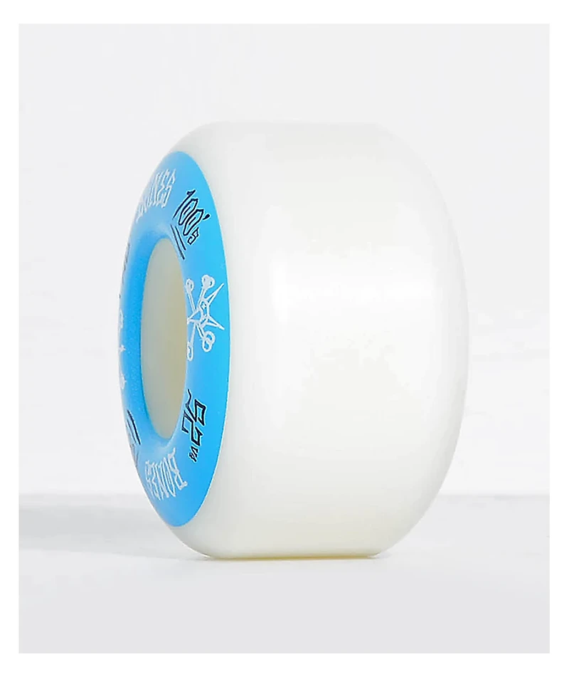 Bones 100 Ringers 52mm Blue & White Skateboard Wheels