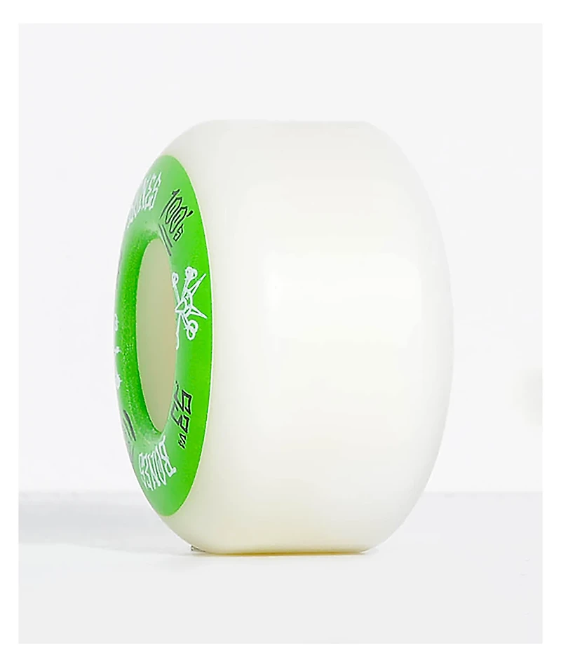 Bones 100 Ringers 53mm Green & White Skateboard Wheels