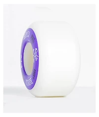 Bones 100 Ringers 55mm Pure White & Purple Skateboard Wheels