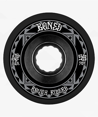 Bones Rough Riders ATF 59mm 80a Black Cruiser Wheels