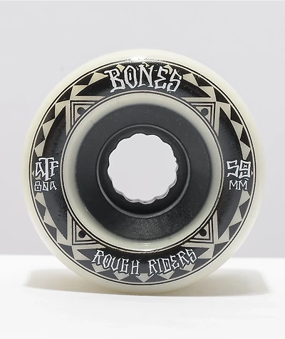 Bones Rough Riders ATF 59mm 80a White Cruiser Wheels