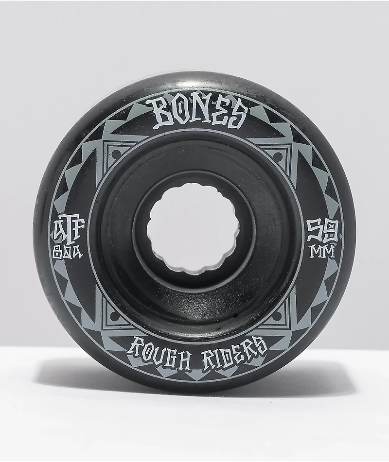 Bones Roughriders ATF 59mm 80a Black Cruiser Wheels