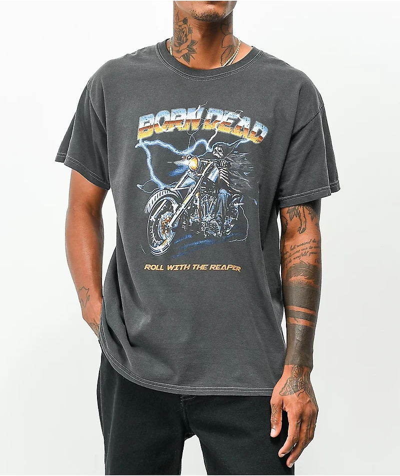 Born Dead The Reaper Washed Black T-Shirt