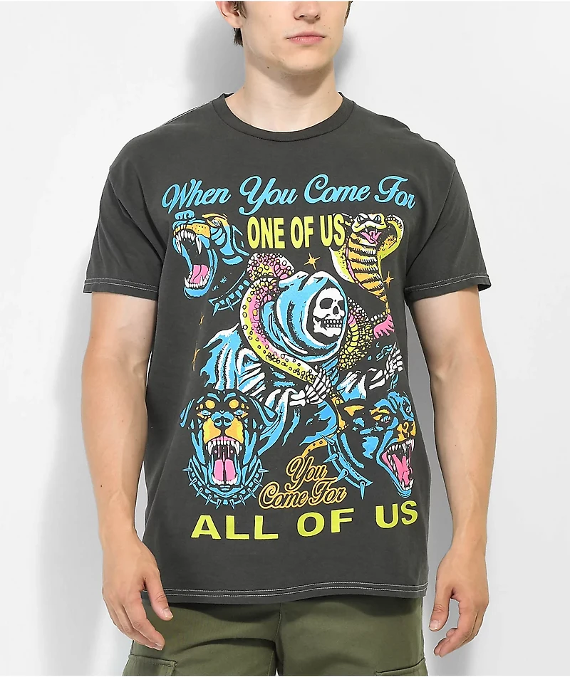 Boss Dog All Of Us Black Wash T-Shirt