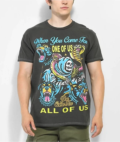 Boss Dog All Of Us Black Wash T-Shirt