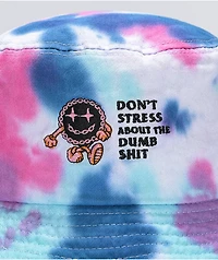 Boss Dog Don't Stress Purple Tie Dye Bucket Hat