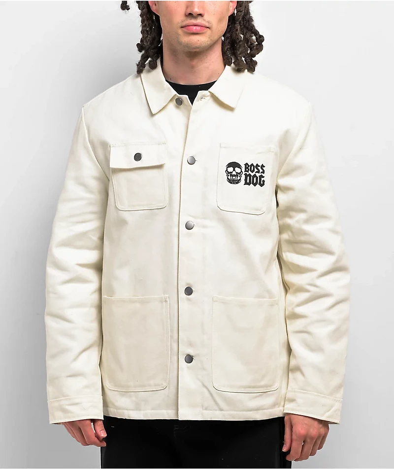 Boss Dog Dystopia White Chore Jacket