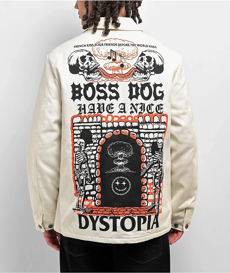 Boss Dog Dystopia White Chore Jacket