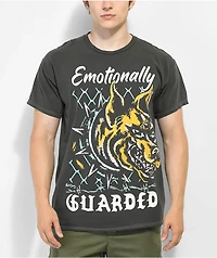 Boss Dog Emotionally Guarded Black Wash T-Shirt