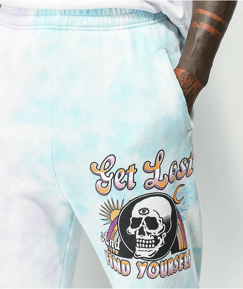 Boss Dog Get Lost Purple & Blue Tie Dye Sweatpants