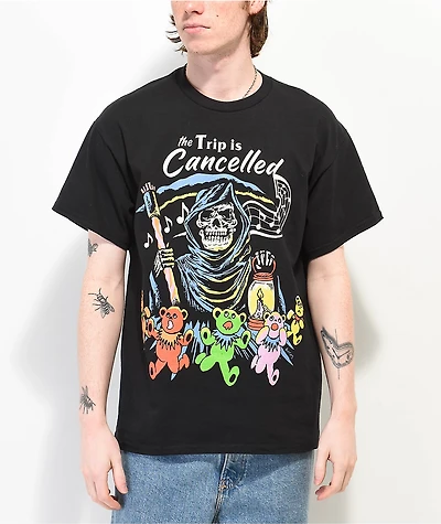 Boss Dog Trip Is Cancelled Black T-Shirt