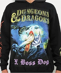 Boss Dog x Dungeons & Dragons Wizard Black Hoodie