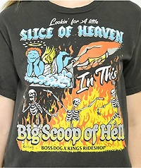 Boss Dog x Kings Rideshop Slice Of Heaven Black Wash Crop T-Shirt