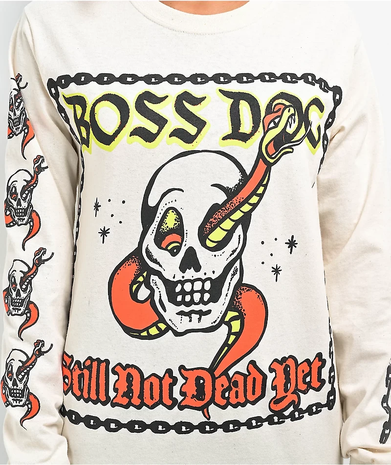 Boss Dog x Lindsay Shutt Still Not Dead Natural Long Sleeve T-Shirt