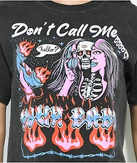 Boss Dog x Tragic Girls Don’t Call Me Black Crop Top T-Shirt