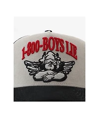 Boys Lie 1-800 Grey & Black Corduroy Trucker Hat