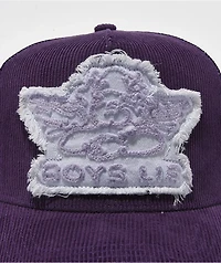 Boys Lie Aura Purple Corduroy Trucker Hat