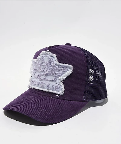 Boys Lie Aura Purple Corduroy Trucker Hat