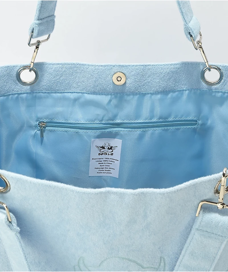 Boys Lie Blue Terry Tote Bag