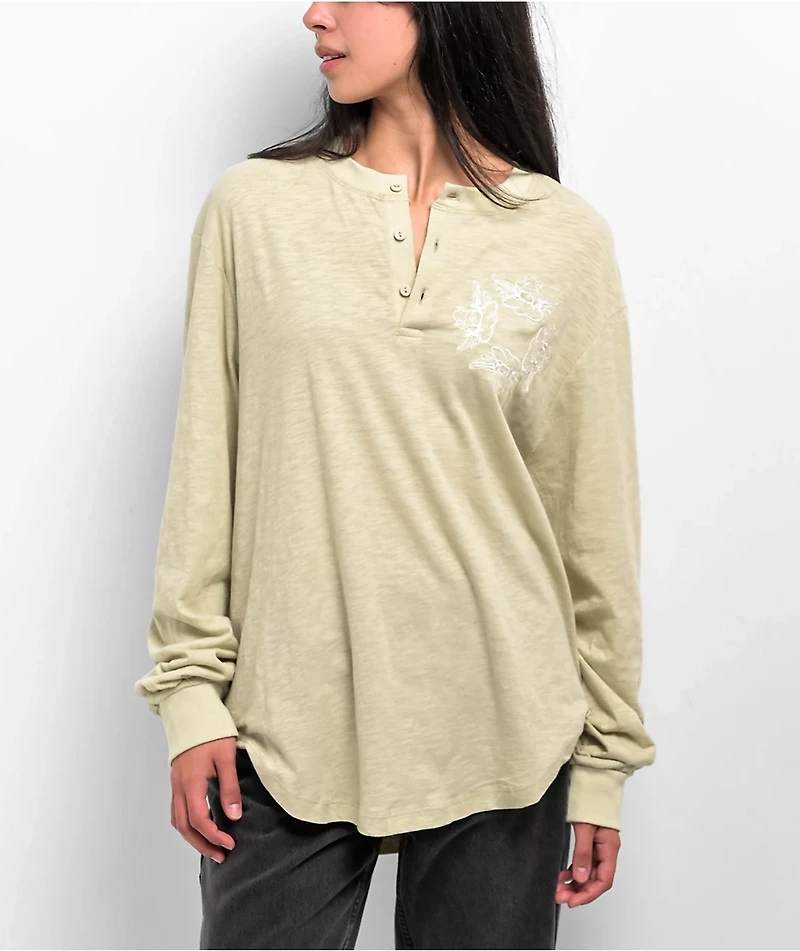 Boys Lie Eyes Wide Shut Pastel Green Long Sleeve T-Shirt