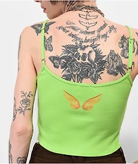 Boys Lie Lime Zest Green Crop Tank Top