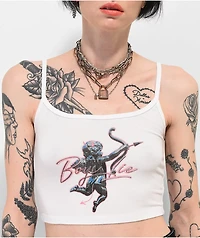 Boys Lie Metal White Crop Tank Top