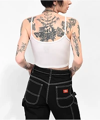 Boys Lie Metal White Crop Tank Top