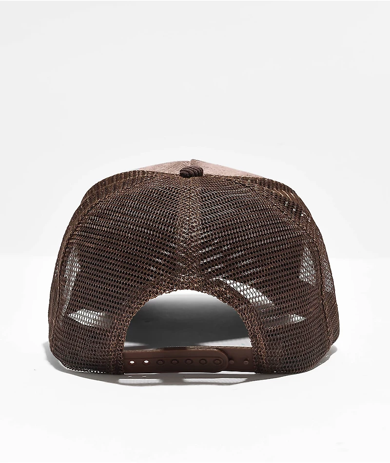 Boys Lie Palms Brown Corduroy Trucker Hat