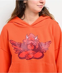 Boys Lie Red Flag Orange Crop Hoodie