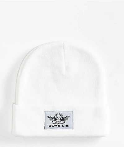 Boys Lie White Beanie