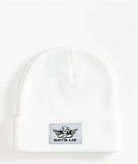 Boys Lie White Beanie
