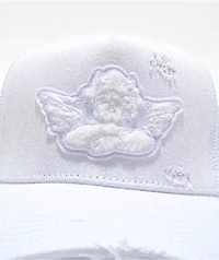 Boys Lie White Denim Trucker Hat