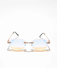 Braid Beveled Frameless Sunglasses