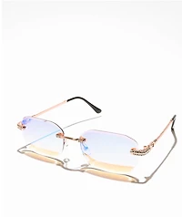 Braid Beveled Frameless Sunglasses