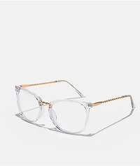 Braided Blue Light Clear & Gold Glasses