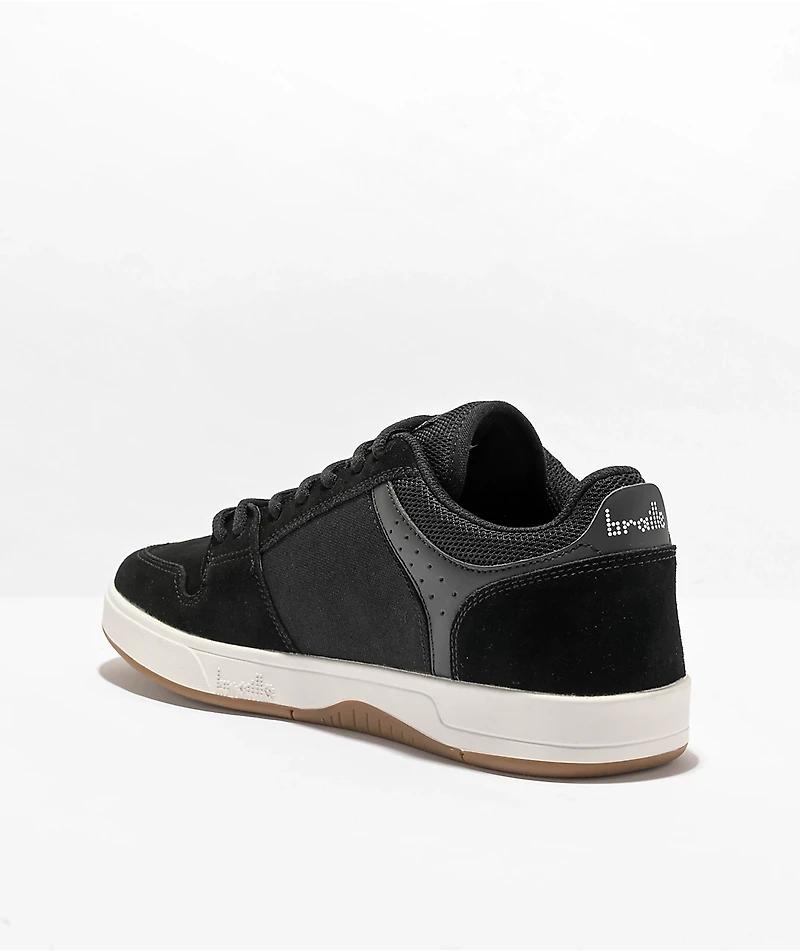 Braille Red Lodge Black & White Skate Shoes