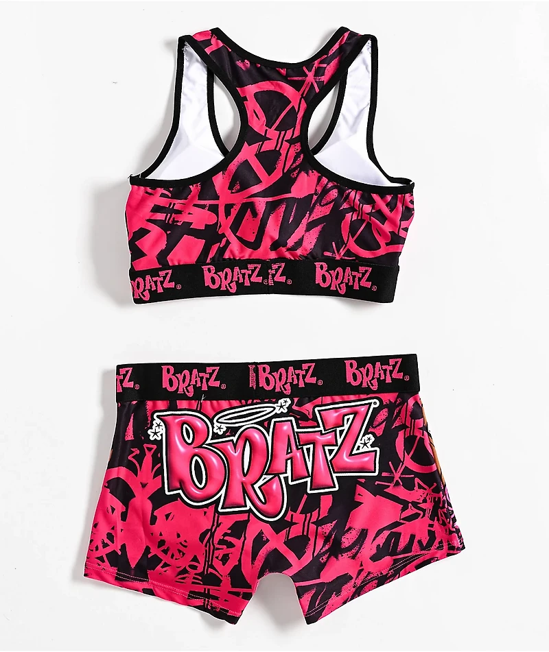 Bratz 3D Logo Black & Pink Underwear Set