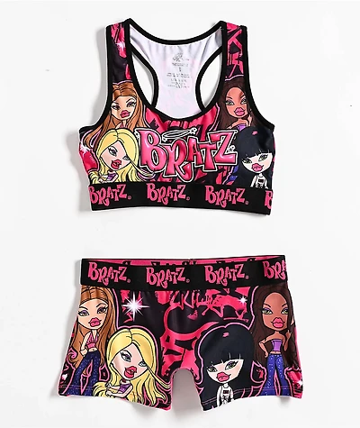 Bratz 3D Logo Black & Pink Underwear Set