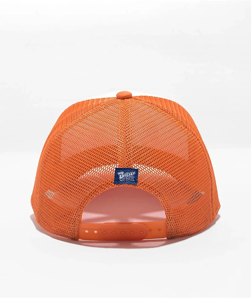 Brew City Busch Light Blaze Orange Trucker Hat