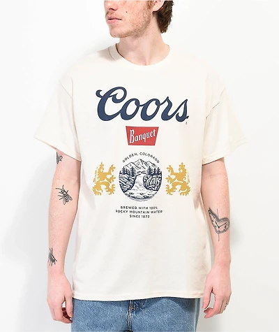 Brew City Coors Banquet Logo Natural T-Shirt