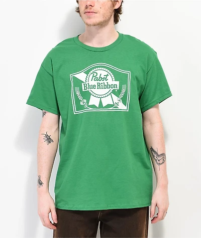 Brew City Pabst Pats Label Green T-Shirt