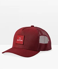 Brixton Alpha Block MP Berry Trucker Hat