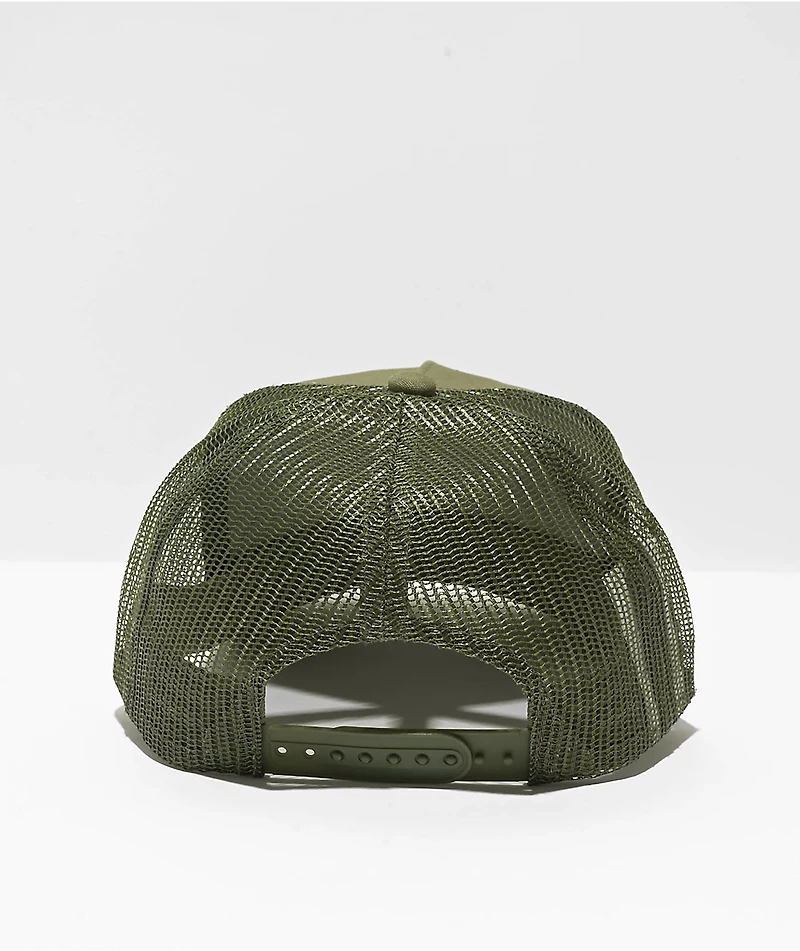 Brixton Alpha Block Surplus Olive Trucker Hat