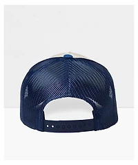Brixton Alpha Block X C MP Mesh Blue Snapback Hat