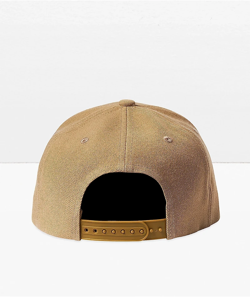Brixton Alpha Square Sand Snapback Hat
