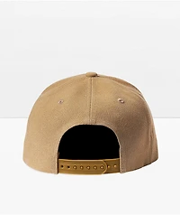 Brixton Alpha Square Sand Snapback Hat