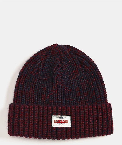 Brixton Altered Threads Indigo & Burgundy Beanie