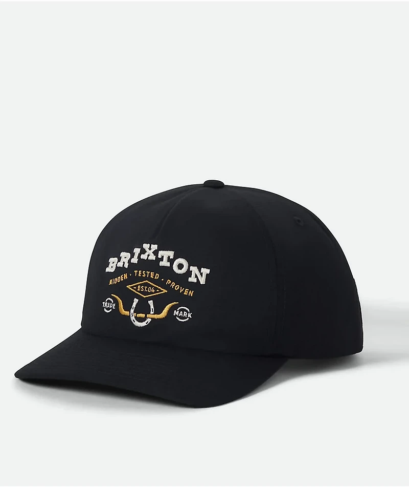 Brixton Beekman Black Snapback Hat
