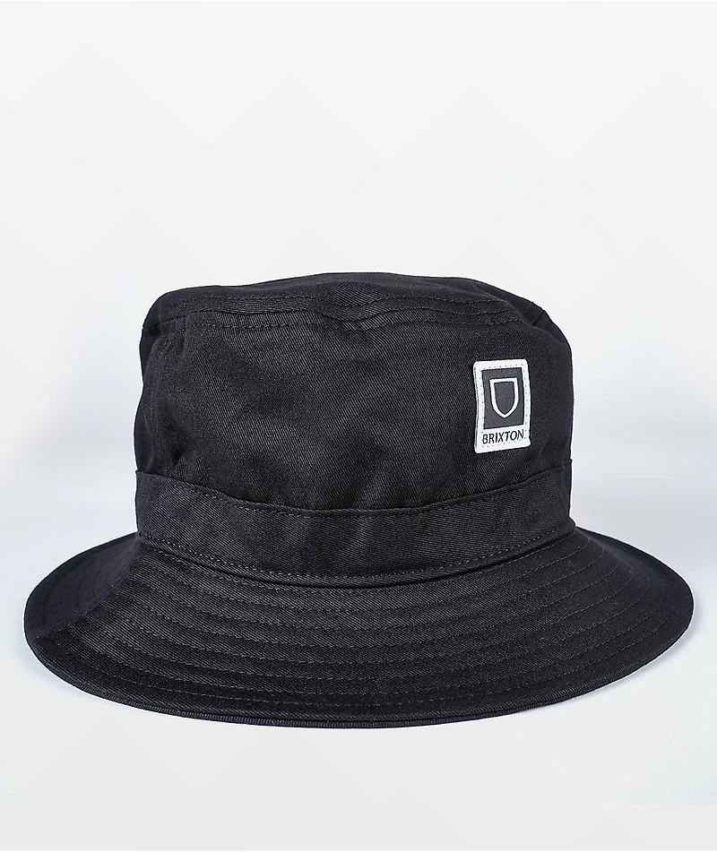 Brixton Beta Packable Black Bucket Hat