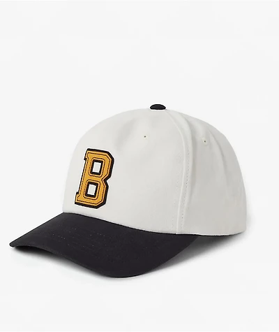 Brixton Big B Off White & Black Strapback Hat